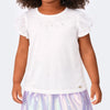 Camiseta Infantil Pampili Assimétrica Off White