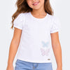 Camiseta Infantil Pampili Borboleta Branca