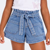 Short Infantil Pampili com Cinto Jeans Escuro