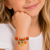Pulseira Infantil Pampili Pingentes de Frutas Laranja
