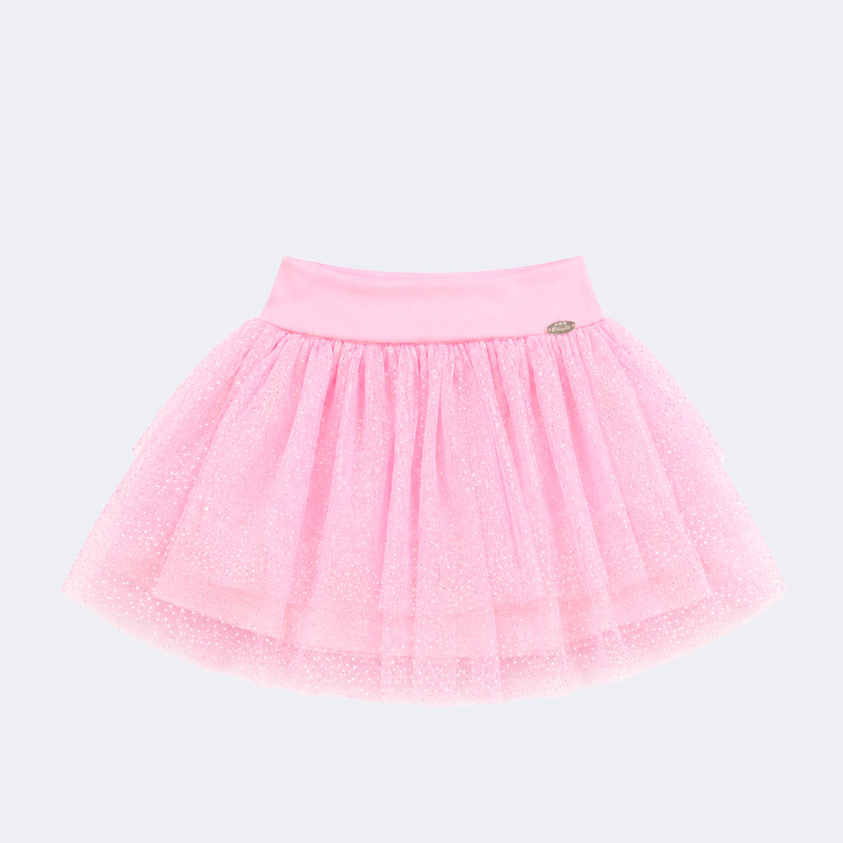 Saia Infantil Pampili em Tule com Laço Rosa