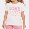 Camiseta Infantil Pampili Love Glitter e Strass Off White