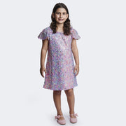 Vestido Infantil Pampili Tule e Paetê Rosa Neon