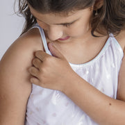 Vestido de Festa Infantil Pampili de Alcinha Tule Corações Branco