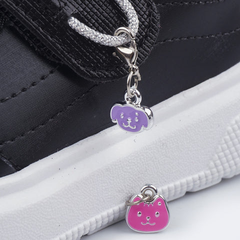 Tênis Infantil Feminino XP24 com Pingente Preto Pink
