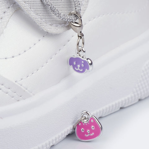 Tênis Infantil Feminino XP24 com Pingente Perolado Branco