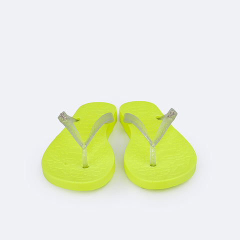 Chinelo Infantil Pampili Love Amarelo Neon - Vem com necessaire!