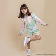 Short Infantil Pampili Evasê Candy Tie Dye