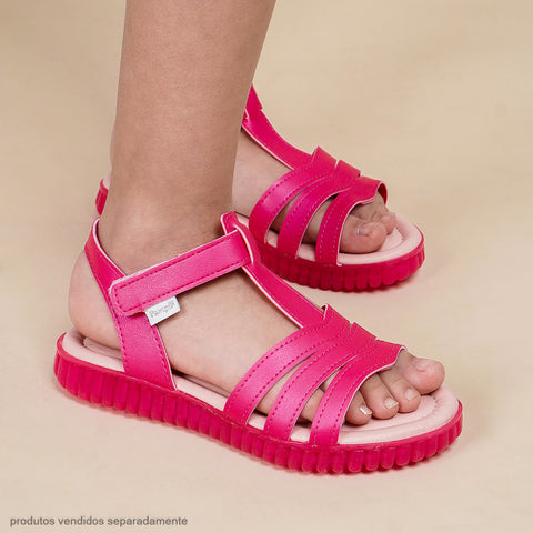 Sandália Infantil Feminina Candy Tiras Pink