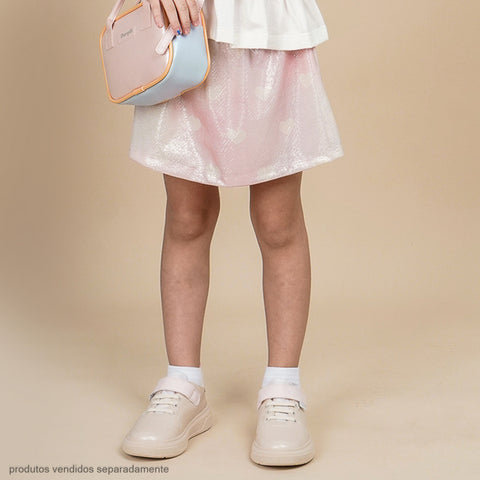Short Saia Infantil Pampili Tie Dye Rosa