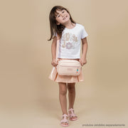 Bolsa Infantil Tiracolo Pampili com Miçangas Pêssego