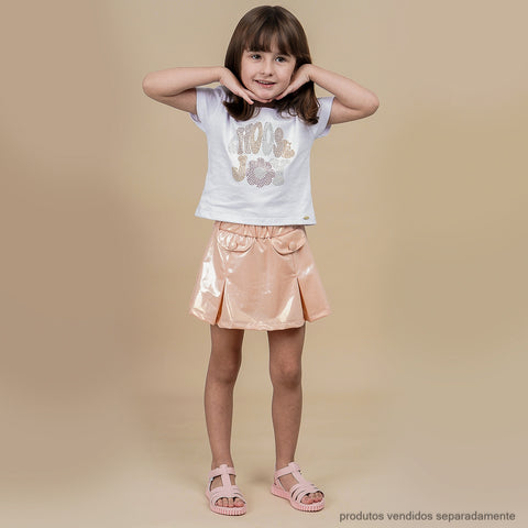 Camiseta Infantil Pampili Choose Joy Branca
