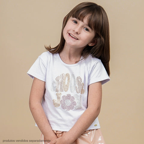 Camiseta Infantil Pampili Choose Joy Branca