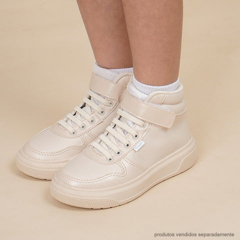 Tênis Infantil Feminino XP24 Cano Alto Nude