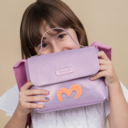 Bolsa Tiracolo Infantil Pampili Coração Icônico Roxa