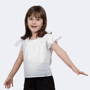 Camiseta Infantil Pampili Borbado Inglês Branca