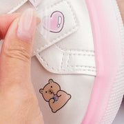 Tênis Infantil Feminino XP24 com Adesivos Perolado Branco