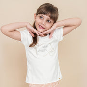 Camiseta Infantil Pampili Little Princess Off White