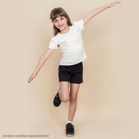 Camiseta Infantil Pampili Little Princess Off White
