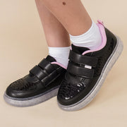 Tênis de Led Infantil Pampili Sneaker Luz Paetê Preto