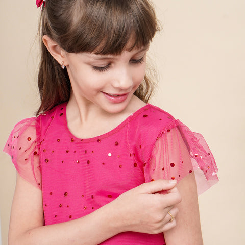 Camiseta Infantil Pampili em Tule Pink