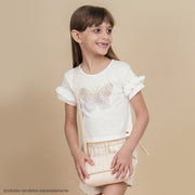 Camiseta Infantil Pampili Borboleta Off White