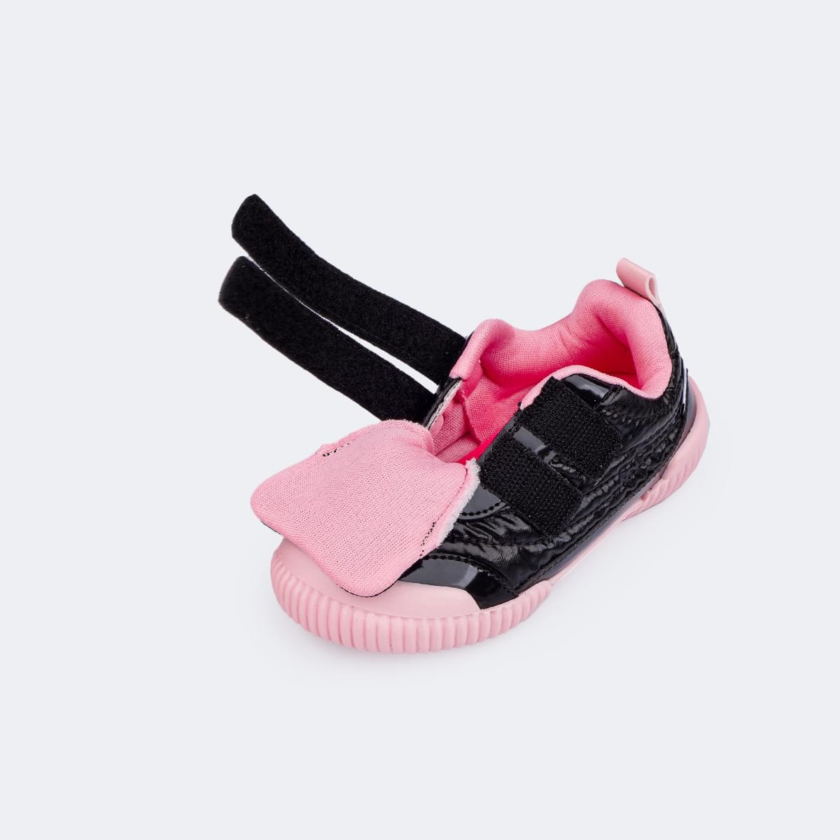 Tênis Infantil Feminino Yuyu Matelassê Preto