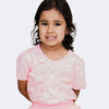 Camiseta Infantil Pampili Corações Cintilantes Rosa Claro
