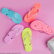 Chinelo Infantil Pampili Love Amarelo Neon - Vem com necessaire!