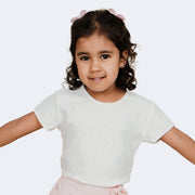 Camiseta Infantil Pampili Strass e Metais Branca