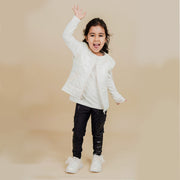 Camiseta Infantil Pampili Manga Longa Funny Off White