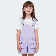 Jardineira Infantil Pampili Jeans Lilás
