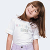 Camiseta Infantil Pampili Artistic Girls Branca