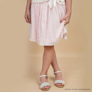 Saia de Tule Infantil Pampili com Paetês Furta-Cor Rosa