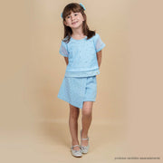 Camiseta Infantil Pampili com Sobreposição Azul