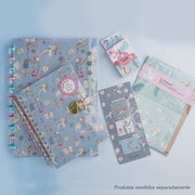 Caderno De Disco A4 Buendía Pequeno Príncipe Azul Claro - kit completo