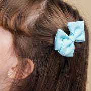 Kit Presilha Infantil Pampili Laço de Linho Azul