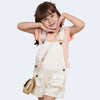 Jardineira Infantil Pampili Jeans Off White