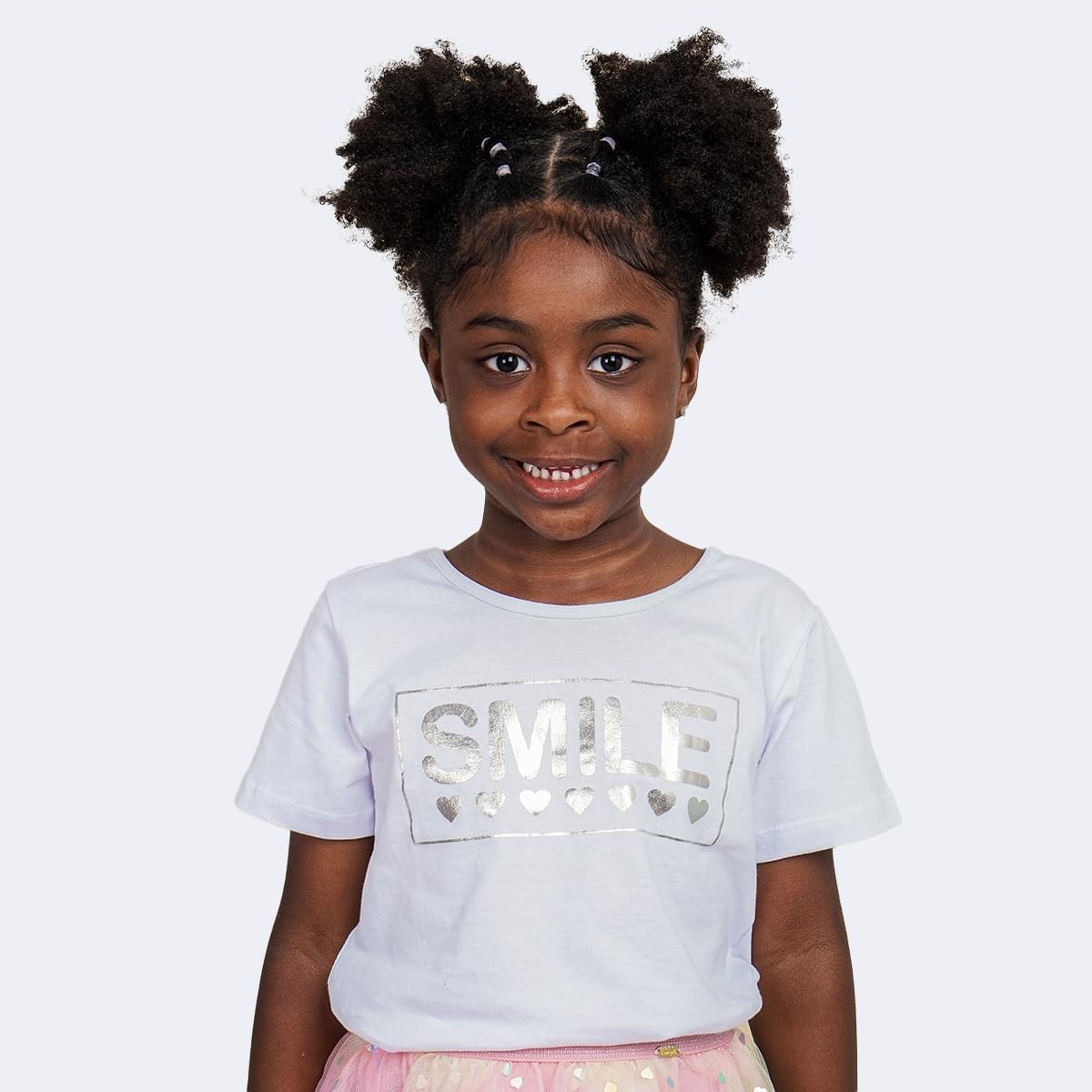 Camiseta Infantil Pampili Smile Branca