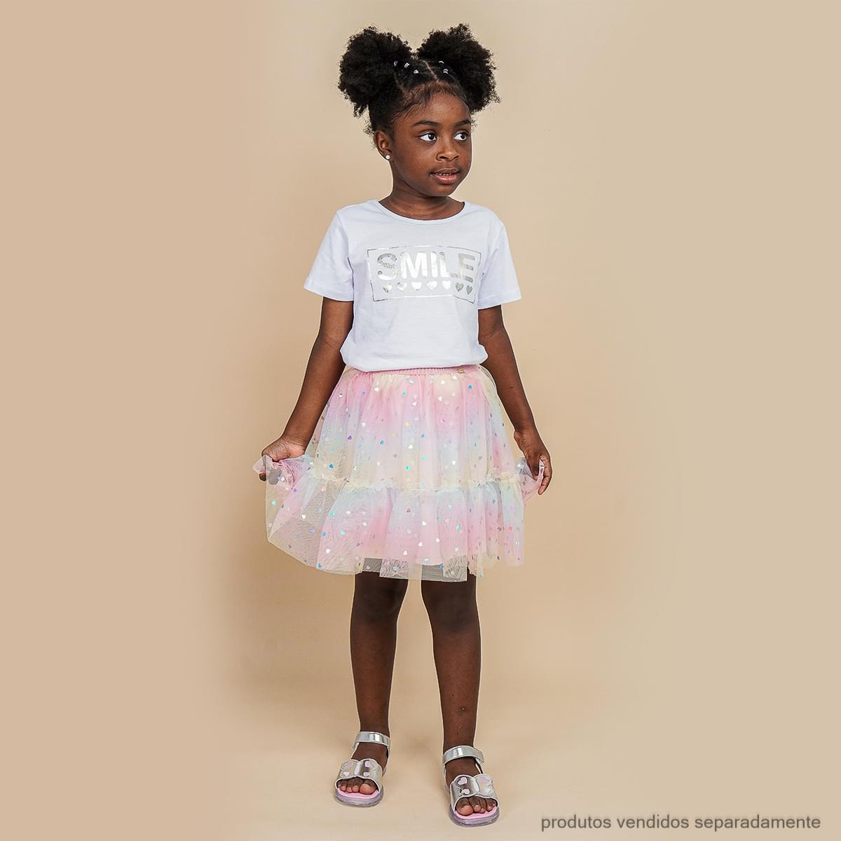 Camiseta Infantil Pampili Smile Branca