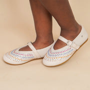 Sapatilha Infantil Pampili Vanila Strass Coloridos Nude