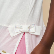 Camiseta Infantil Pampili com Laços Laterais Off White