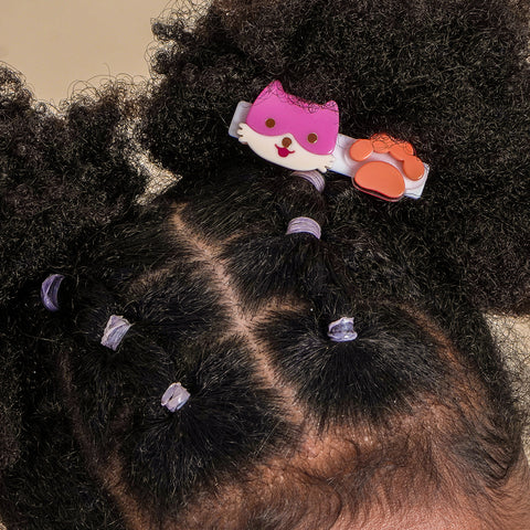 Presilha de Cabelo Infantil Pets Branca Colorida