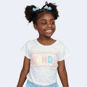 Camiseta Infantil Pampili Candy Branca Colorida