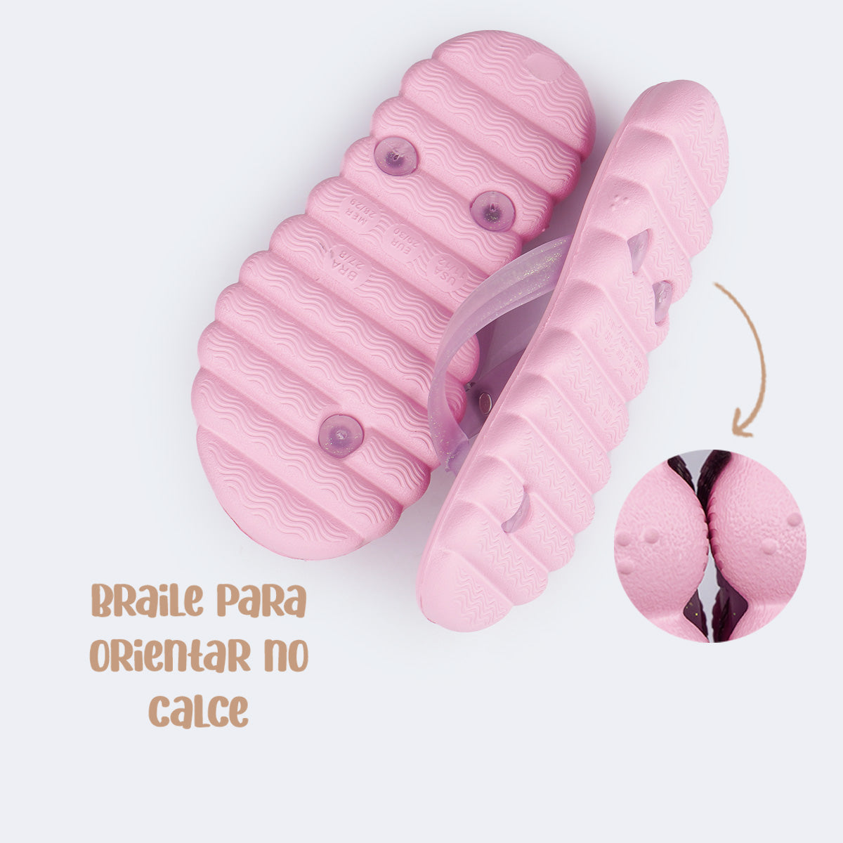 Chinelo Infantil Pampili Puffly com Morango Rosa