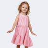 Vestido Infantil Pampili Fluido em Camadas Rosa