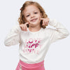 Camiseta Infantil Pampili Manga Longa Love Happy Shine Off White