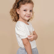 Camiseta Infantil Pampili com Borboleta Off White