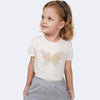 Camiseta Infantil Pampili com Borboleta Off White