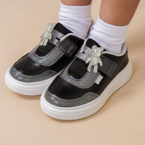 Tênis Infantil Feminino XP24 Patch Ursinho Preto